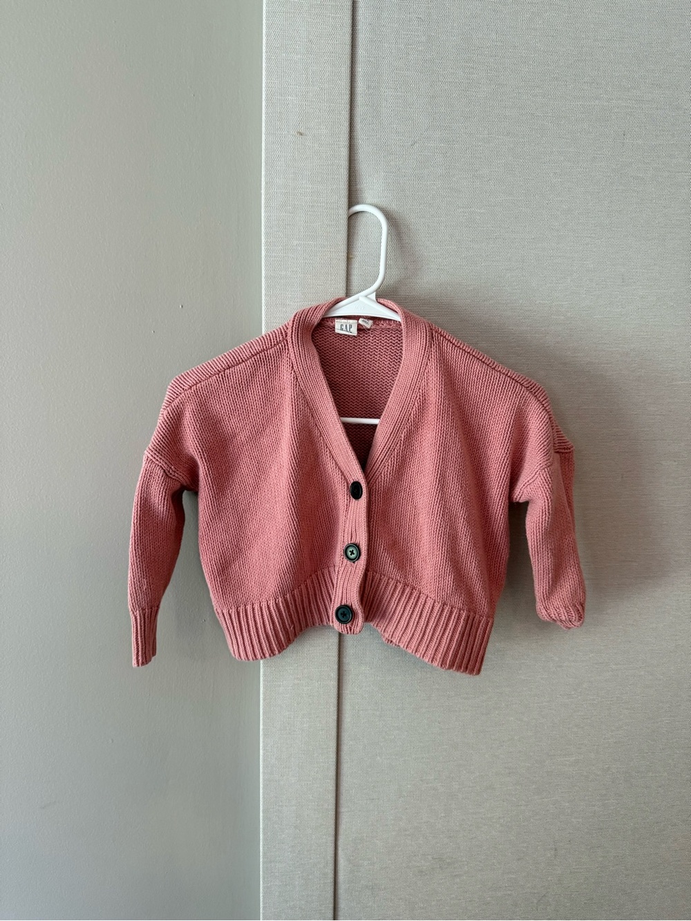 GAP Kids Dusty Rose Knit Button-Front Cardigan